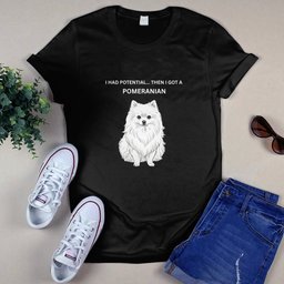 "I Had Potential" funny dog owner unisex t-shirt white cotton Wigglelove