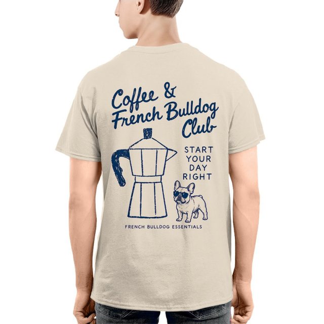 French Bulldog Coffee Lover Aesthetic Tee