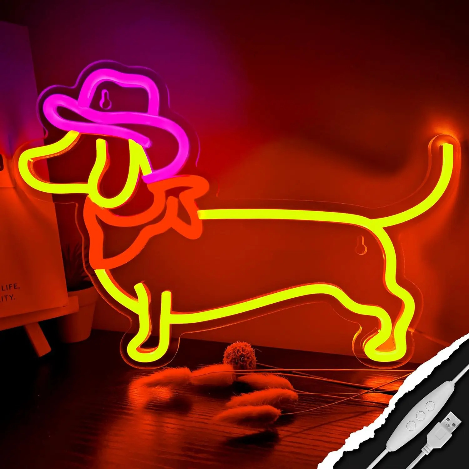 Dachshund Neon Sign for Wall Decor - wigglelove