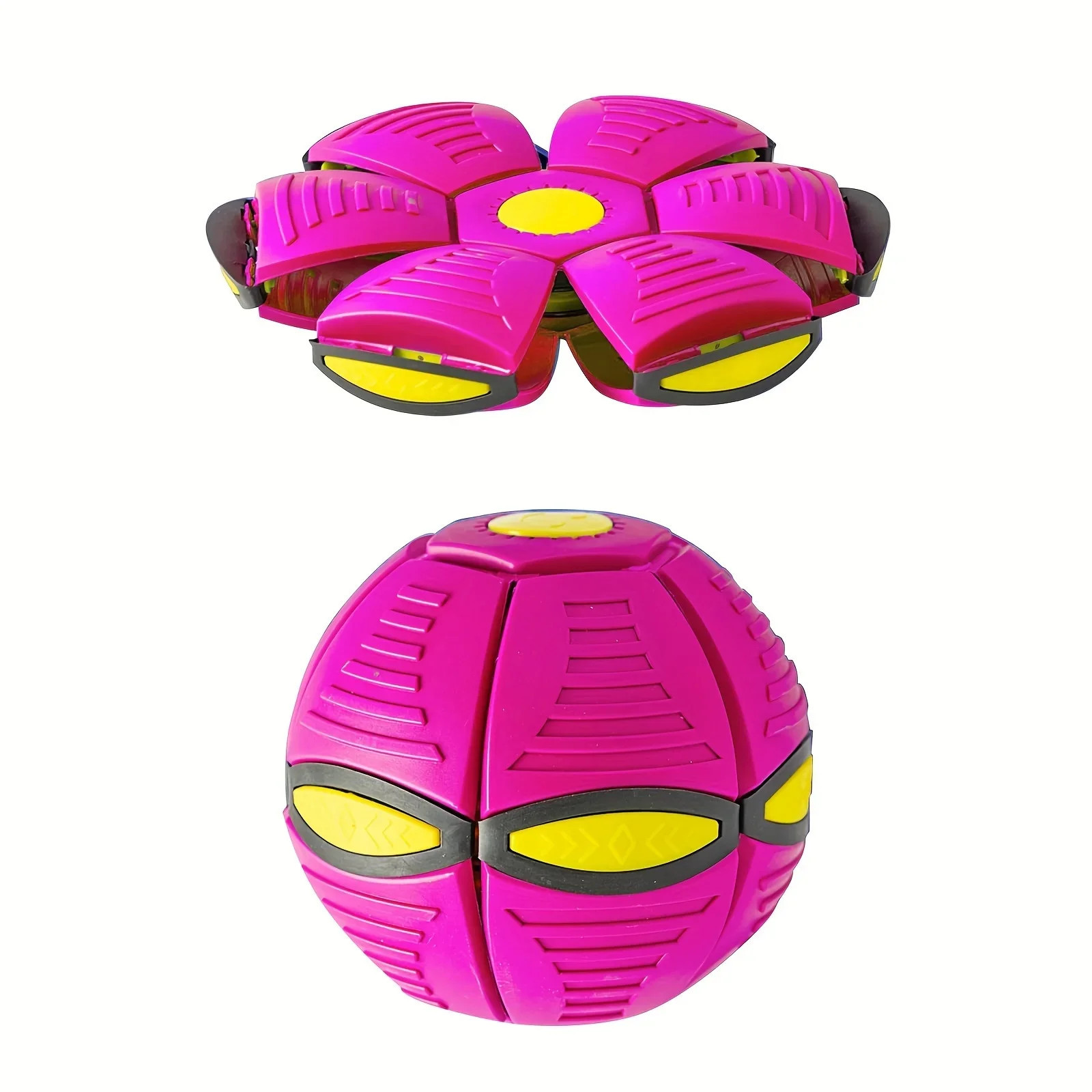 Pet Flying Saucer Ball Toy in Pink — interactive fetch toy for dogs and cats — Wigglelove