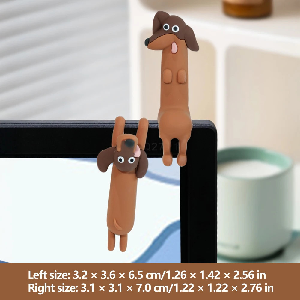 Close up of handcrafted resin Dachshund ornament showing transparent glossy detail - Wigglelove