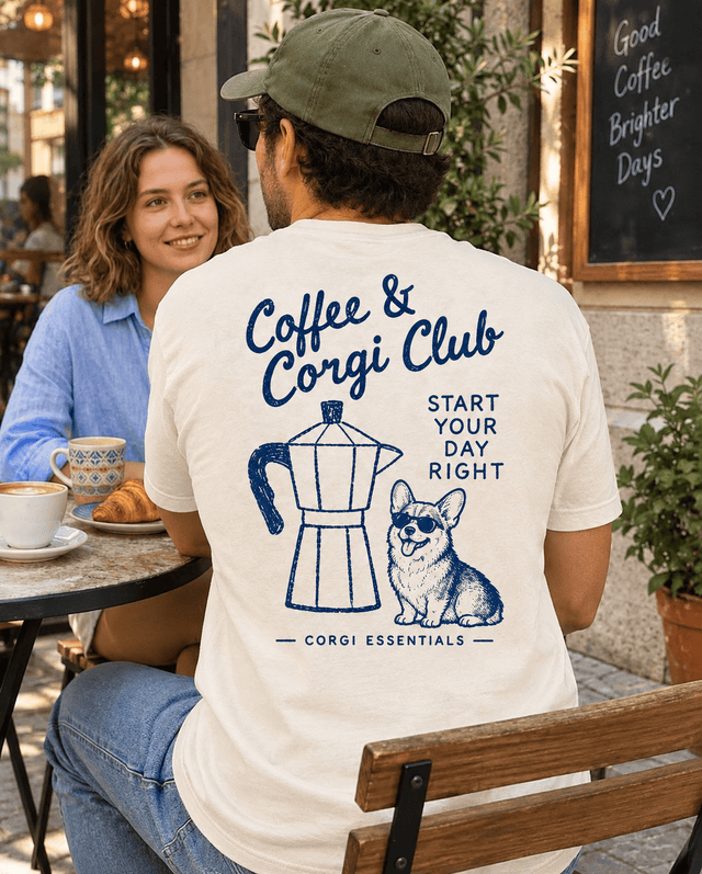 Coffee and Corgi Club Tee