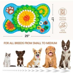 Close up of soft felt layers and non-slip bottom on dog puzzle mat Wigglelove