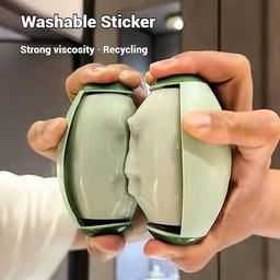 "Reusable green and white pet hair remover roller"