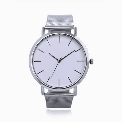 ModernLux - Minimalist Luxury Men's Watch with Stainless Steel Mesh Belt