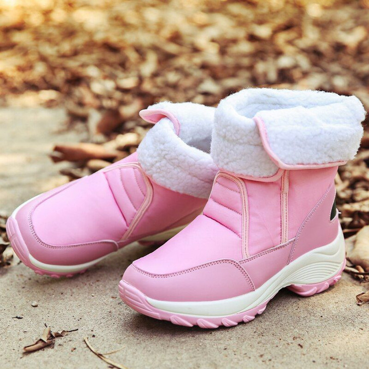 Melanie - Women 2-In-1 Winter Warm Waterproof Anti-Slip Ankle Mid Calf Snow Boots