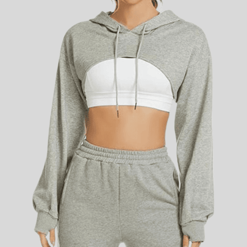 Casual and Dynamic Stylish Comfort for Everyday Beauty Croptop Hoodie