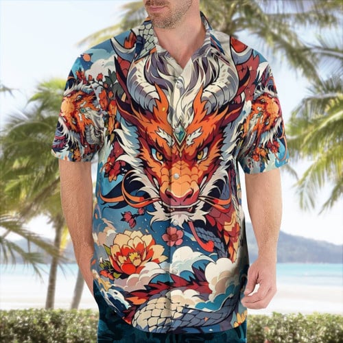 Dragon AOP Hawaii Shirt S0001