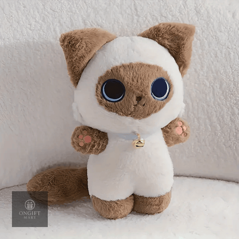 Kawaii Siamese Cat Plush Toy, Cute Cat Plush, Soft Cat Stuffed Animal, Cartoon Cat Plush, Adorable Cat Doll, Siamese Cat Plush Gift, Kids Plush Toy, Birthday Gift Plush, Christmas Cat Plush, Cat Lover Gift, Bell Cat Plush, Kawaii Plushie, Soft Cat Pillow, Cute Stuffed Cat, Cat Plush for Girls, Cat Plush for Boys, Animal Plush Toy, Collectible Plush Doll, Cozy Cat Plush, Cute Cat Decoration