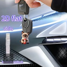 Add a touch of cuteness with this adorable 2D Siamese cat acrylic keychain! Perfect for backpacks, handbags, car interiors, and keys. A charming gift for cat lovers, women, friends, and any special occasion.