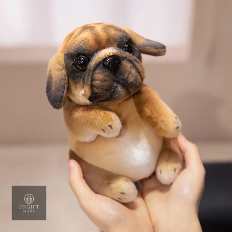 Meet your new cuddly companion! This realistic Poodle and Pug puppy plush toy is soft, fluffy, and adorable. Perfect for room decor, children's birthday gifts, and dog lovers of all ages.