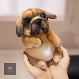 Meet your new cuddly companion! This realistic Poodle and Pug puppy plush toy is soft, fluffy, and adorable. Perfect for room decor, children's birthday gifts, and dog lovers of all ages.
