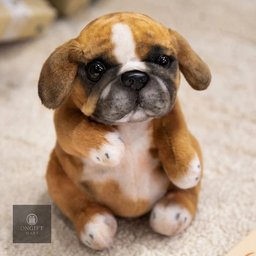 Meet your new cuddly companion! This realistic Poodle and Pug puppy plush toy is soft, fluffy, and adorable. Perfect for room decor, children's birthday gifts, and dog lovers of all ages.