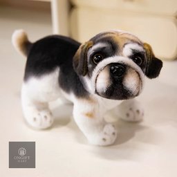 Meet your new cuddly companion! This realistic Poodle and Pug puppy plush toy is soft, fluffy, and adorable. Perfect for room decor, children's birthday gifts, and dog lovers of all ages.