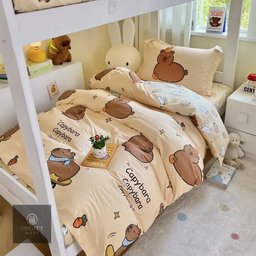 Transform your bedroom with this adorable Guinea Pig & Capybara 3-Piece Bedding Set! Made from 100% pure cotton, featuring a cute animal design for a soft, cozy, and stylish bedroom. Perfect for animal lovers!