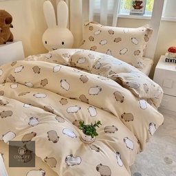 Transform your bedroom with this adorable Guinea Pig & Capybara 3-Piece Bedding Set! Made from 100% pure cotton, featuring a cute animal design for a soft, cozy, and stylish bedroom. Perfect for animal lovers!
