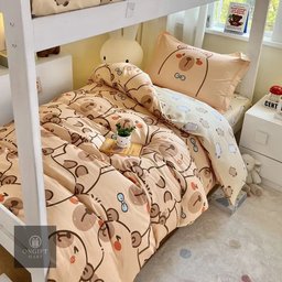 Transform your bedroom with this adorable Guinea Pig & Capybara 3-Piece Bedding Set! Made from 100% pure cotton, featuring a cute animal design for a soft, cozy, and stylish bedroom. Perfect for animal lovers!