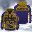 Baltimore Ravens DMHT2515 3D Half-zip Hoodie