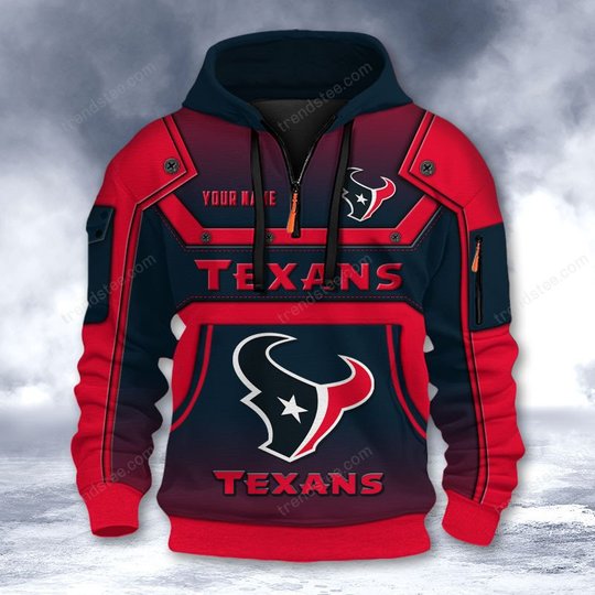 Houston Texans DMHT2558 3D Half-zip Hoodie