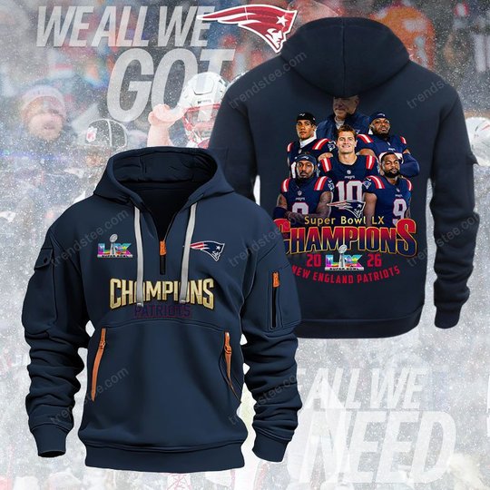 New England Patriots DMHT3794 Zip Hoodie Multicolor