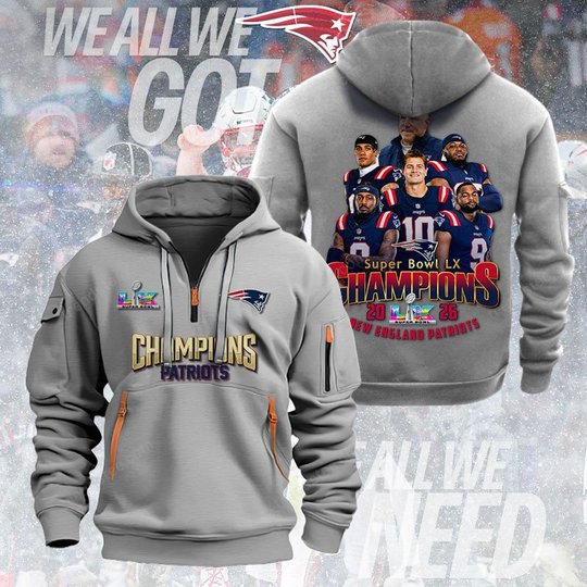 New England Patriots DMHT3794 Zip Hoodie Multicolor