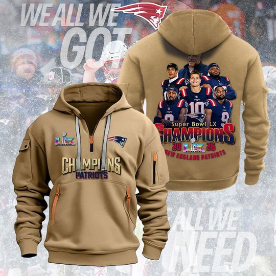 New England Patriots DMHT3794 Zip Hoodie Multicolor