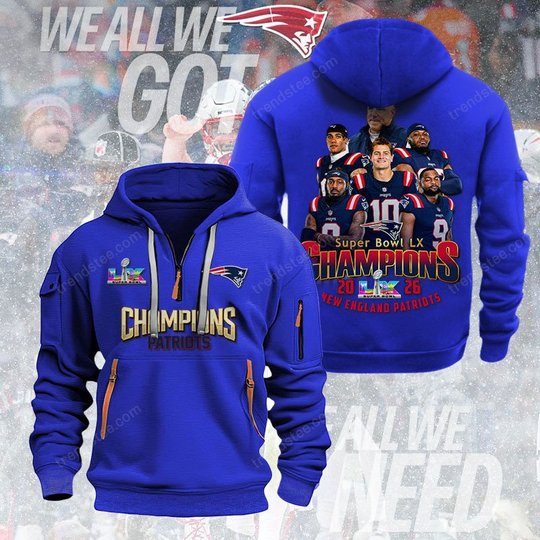 New England Patriots DMHT3794 Zip Hoodie Multicolor
