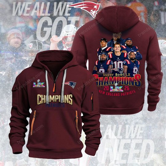 New England Patriots DMHT3794 Zip Hoodie Multicolor