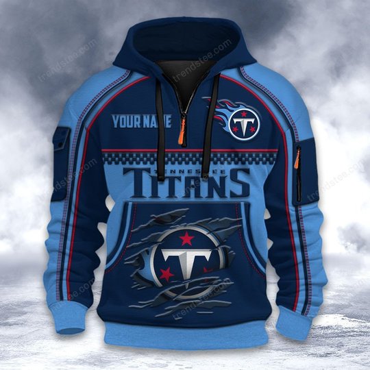 Tennessee Titans DMHT2617 3D Half-zip Hoodie