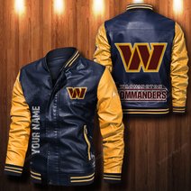 TNTB0152 Washington Commanders - Leather Boomber Jacket