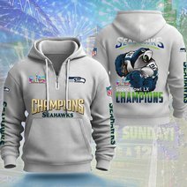 Seattle Seahawks DMKT0361 Waffle Half Zip Hoodie