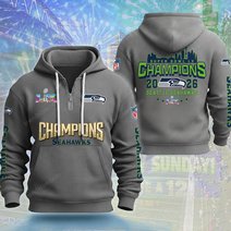 Seattle Seahawks DMKT0362 Waffle Half Zip Hoodie