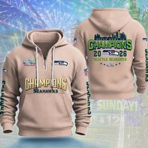 Seattle Seahawks DMKT0362 Waffle Half Zip Hoodie