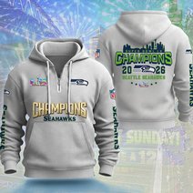 Seattle Seahawks DMKT0362 Waffle Half Zip Hoodie