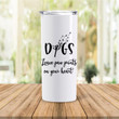 Poodle Dogs Leave Paw Prints On Your Heart Skinny Tumbler Stainless Steel