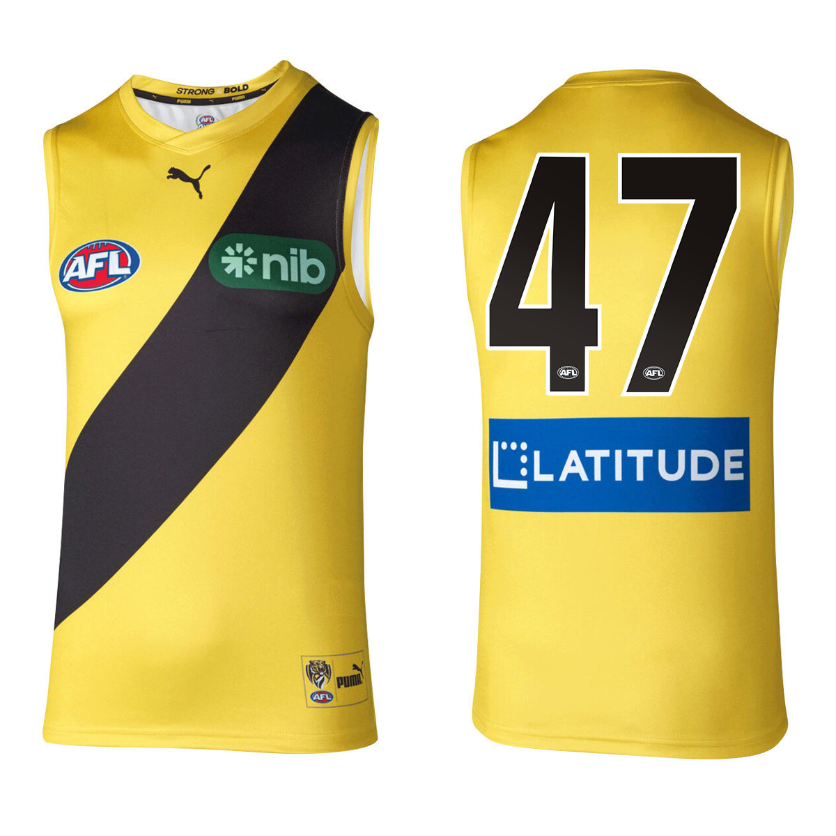 Bigoa Bigoa Nyuon 47 Richmond Tigers 2023 Away Men Guernsey Jersey - Yellow ...