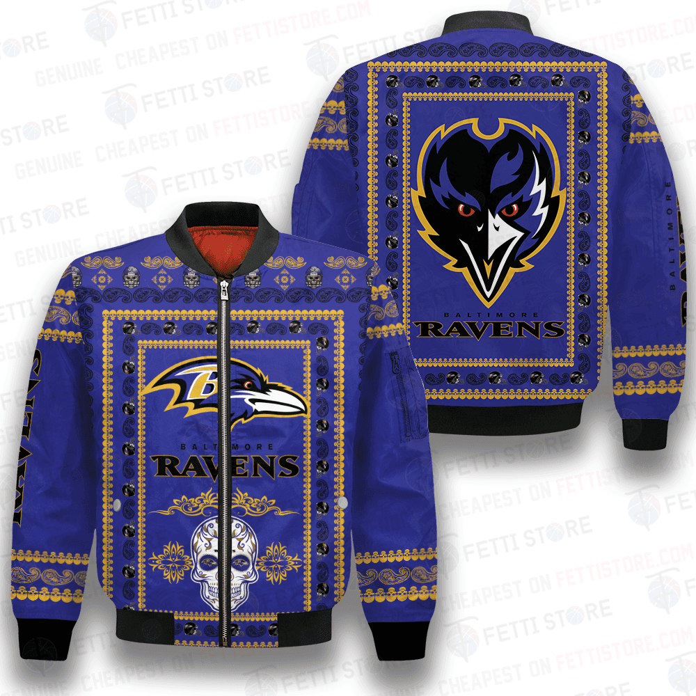 Baltimore Ravens Classic Pattern 3D Bomber Jacket - Capeexercise
