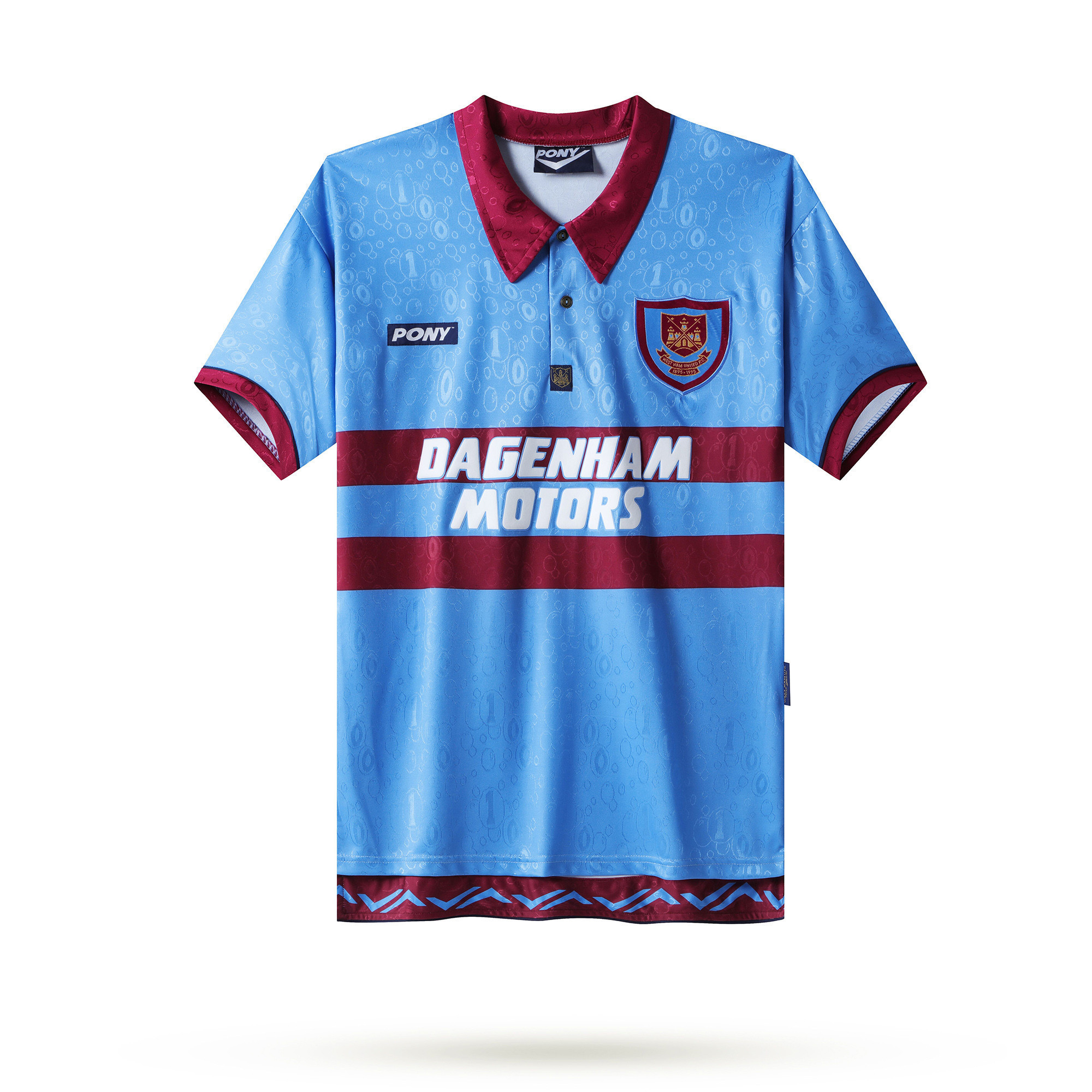 Maillot Domicile West Ham United 1995-1997 Taille XL - Marque Pony, Occasion Bon État