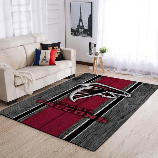 Atlanta Falcons Area Rugs Football Living Room Wooden Style Carpet ...