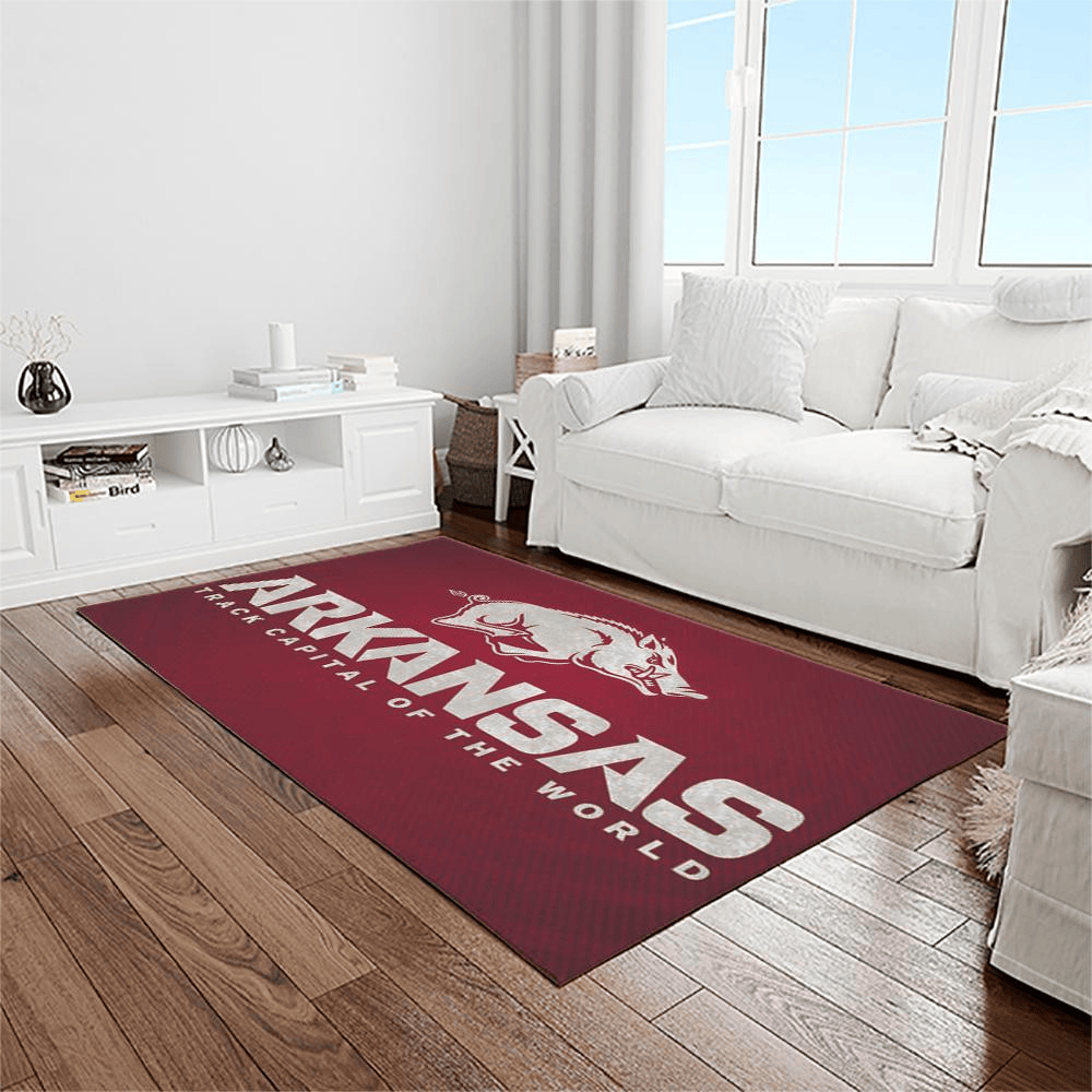 Arkansas Razorbacks College Sport Team Logo Rectangle Area Rug AR ...