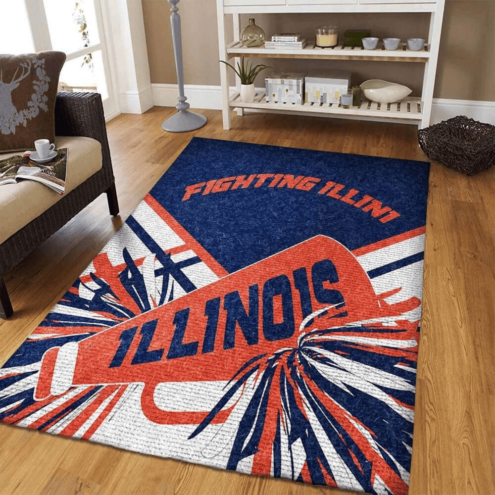 Illini Rug Illinois Fighting Illini Dhcdhc Ld Rug Living Room Rug Home Decor ...