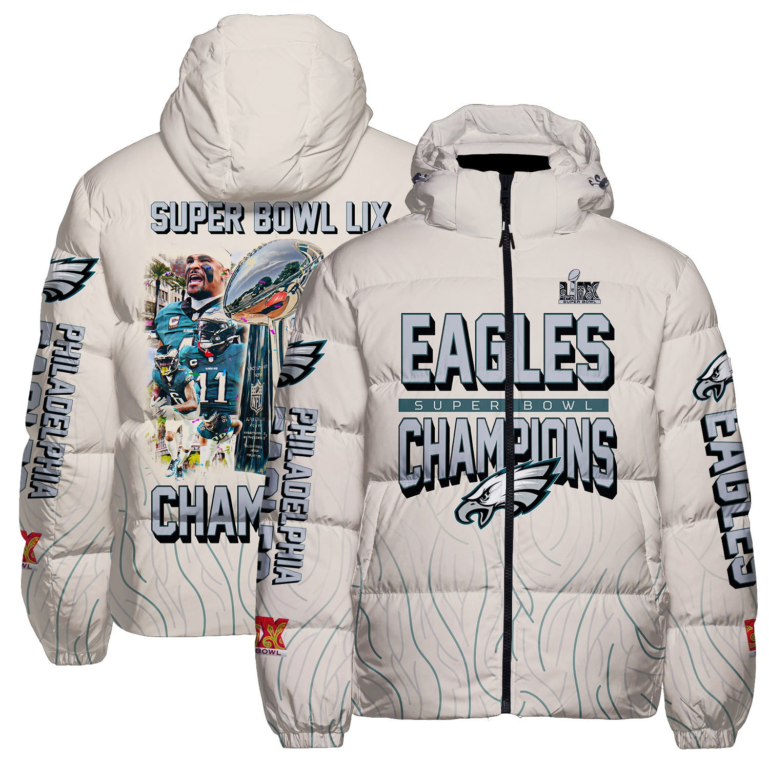 Philadelphia Eagles Super Bowl LIX Champions Unstoppable Force Down ...