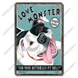 Cute Pet Dogs Poster Metal Tin Signs Vintage Bulldog
