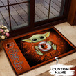 Personalized Baltimore Orioles Baby Yoda All Over Print 3D Doormats-TPH