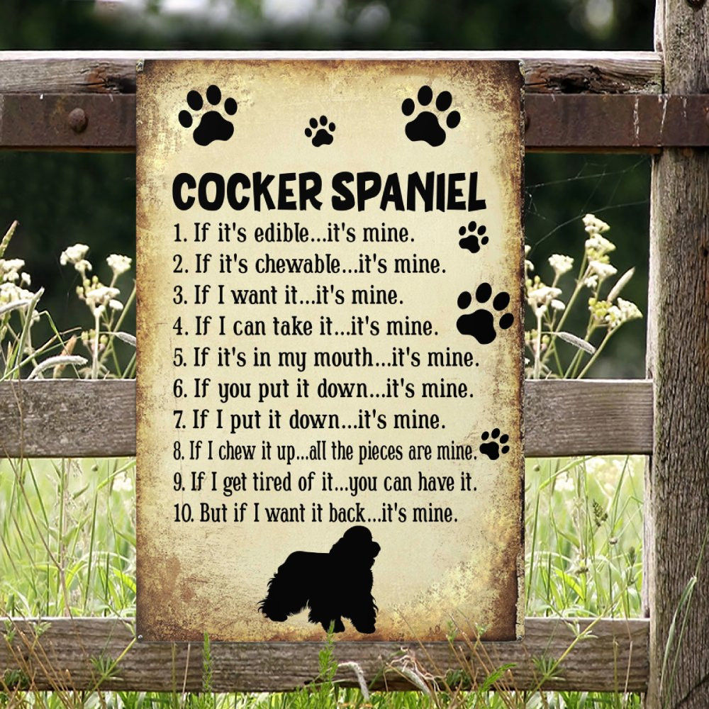 Premium Cocker Spaniel Portrait Metal Sign 1 - Trendy-Gifteshop