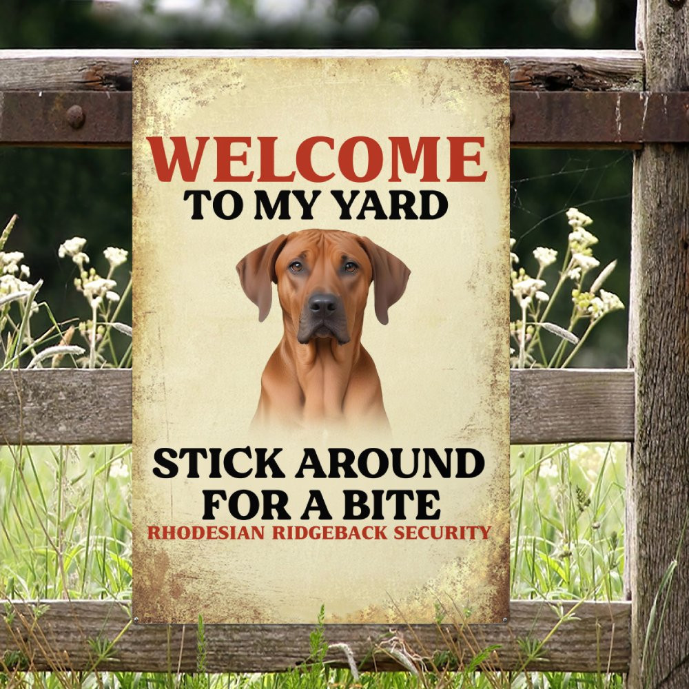 Rhodesian Ridgeback Sign Premium Rhodesian Ridgeback Portrait Metal Sign - Trendy-Gifteshop