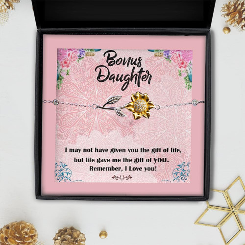 The Gift Of You Gift For Daughter Bonus Daughter Sunflower Bracelet