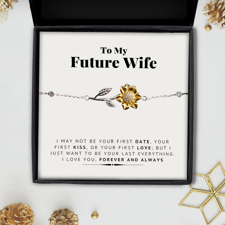 Your Last Everything For Future Wife  Sunflower Bracelet