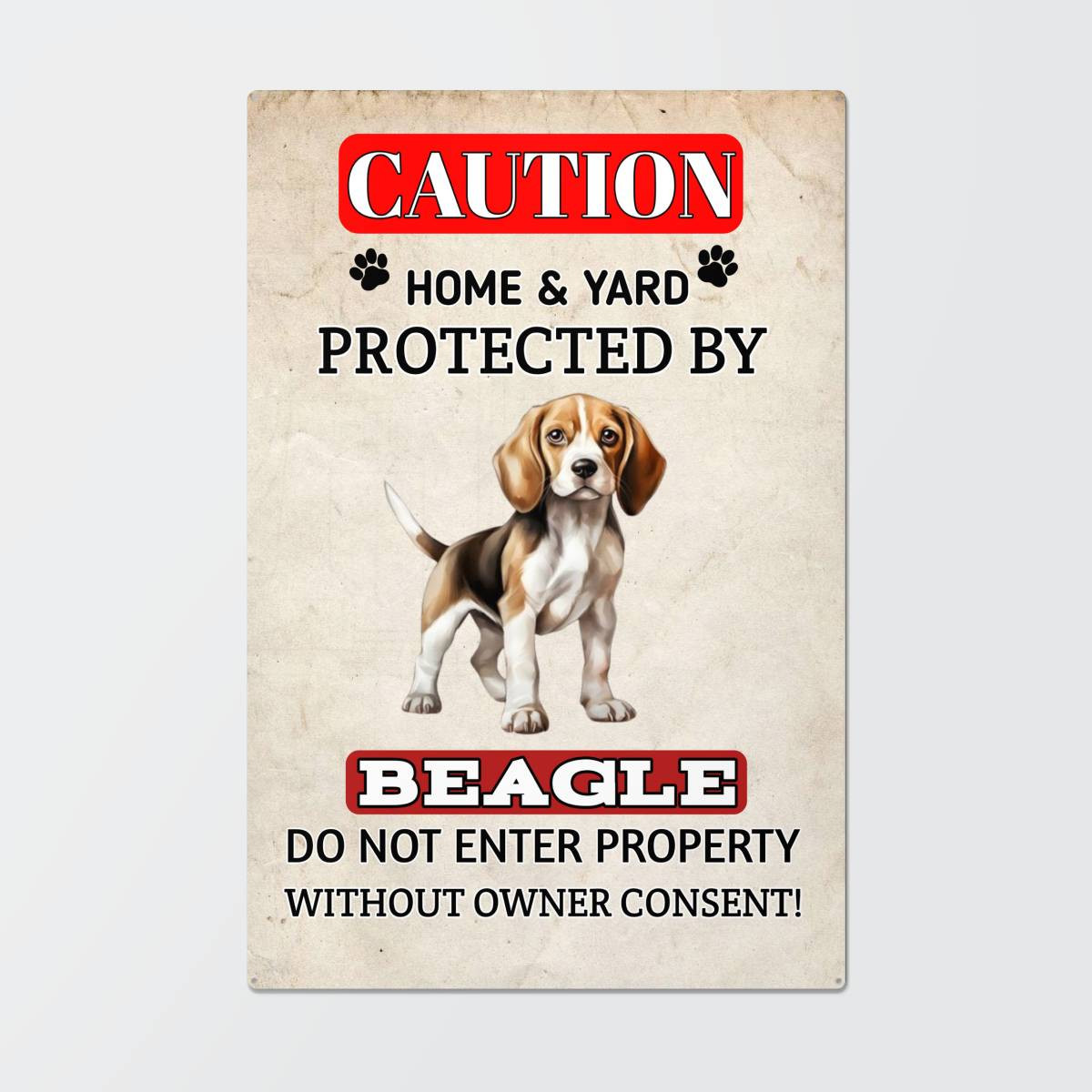 Premium Beagle Portrait Metal Sign - gift farmecy