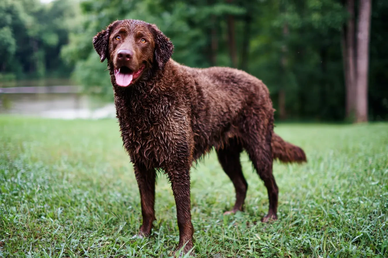 Chocolate Curly Coated Retriever